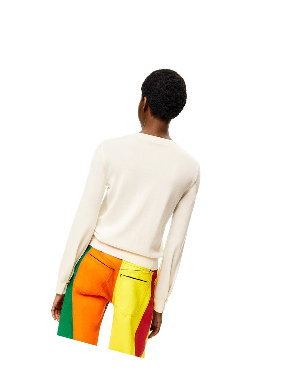 Loewe Anagram sweater in cashmere Soft White | QI7940183