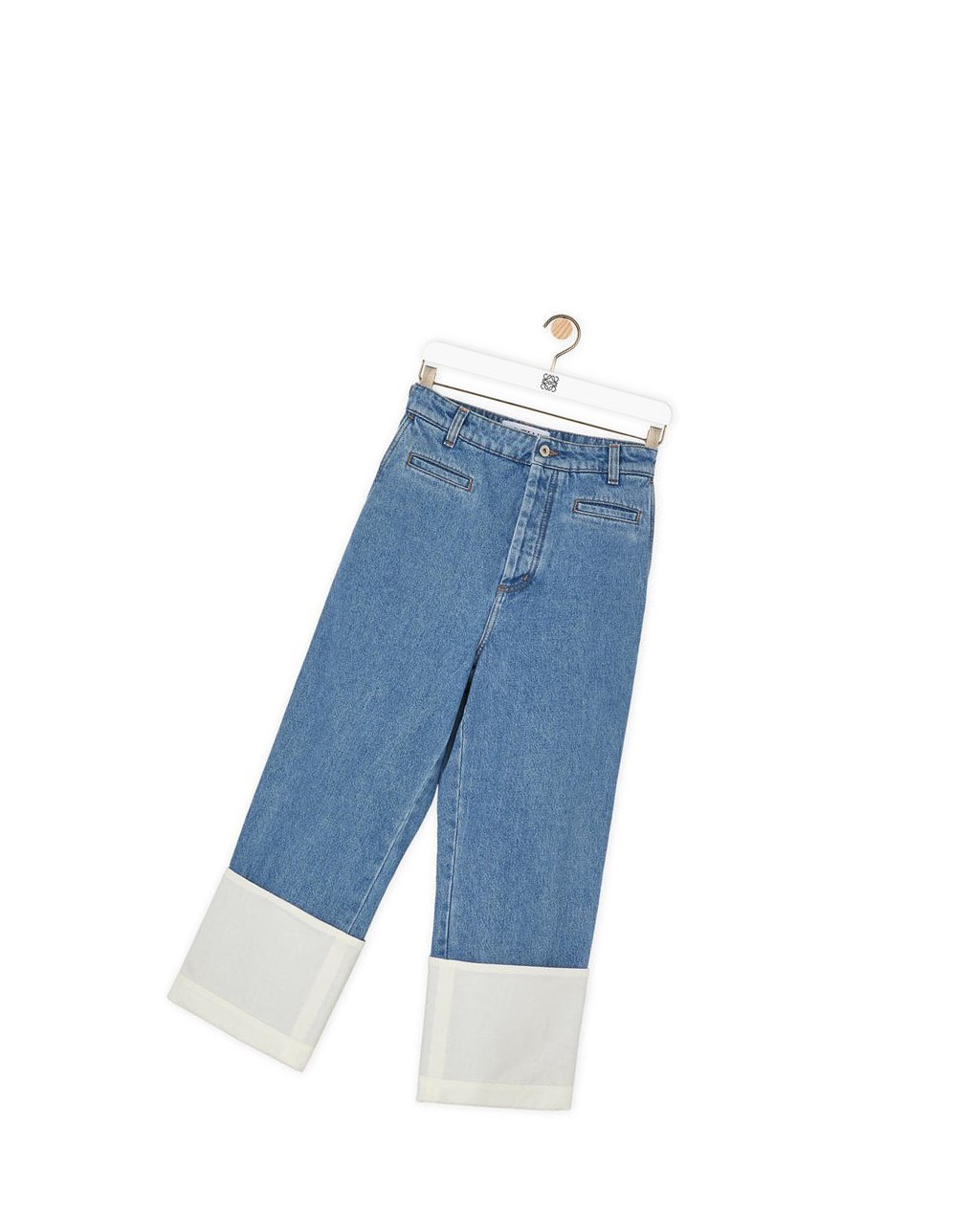 Loewe Fisherman stonewash jeans in cotton Blue Denim | PZ2796103