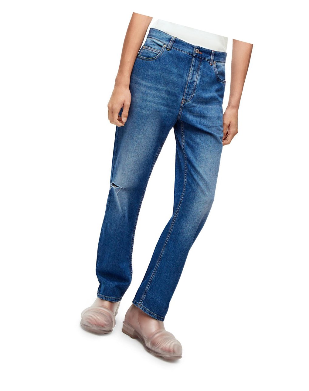 Loewe Jeans in washed denim Indigo Blue | KQ0159764