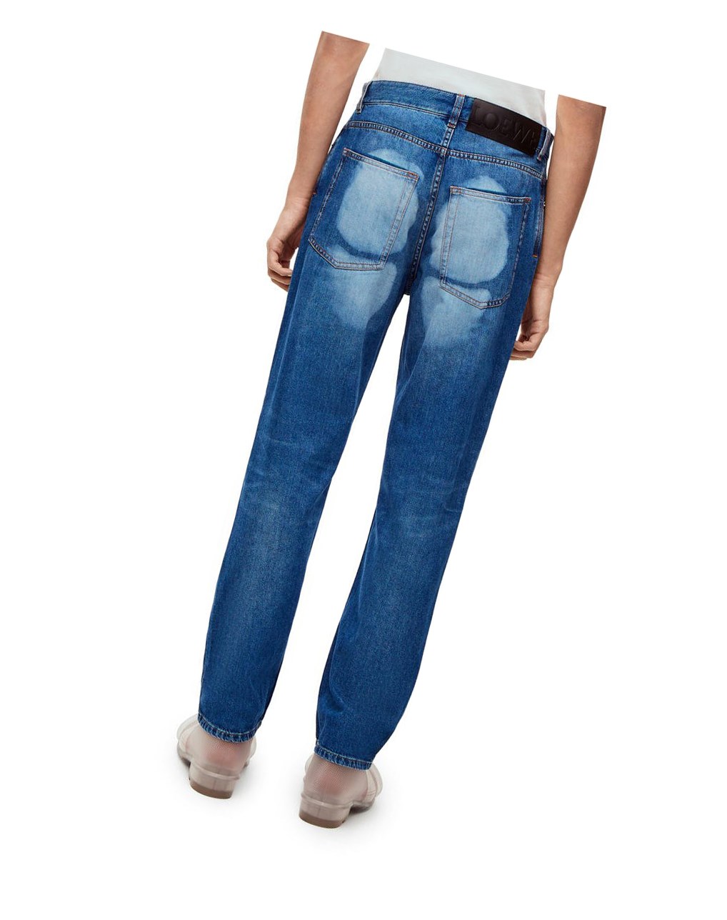 Loewe Jeans in washed denim Indigo Blue | KQ0159764