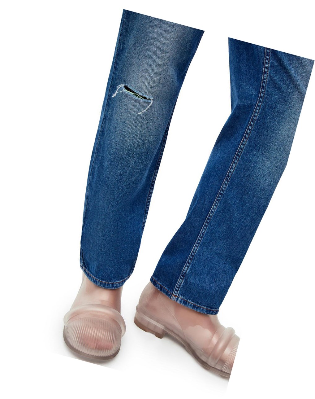 Loewe Jeans in washed denim Indigo Blue | KQ0159764