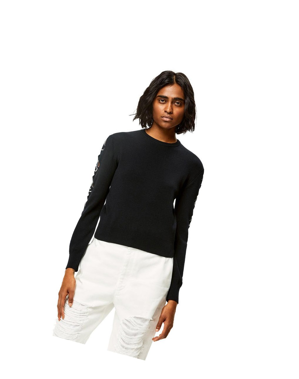 Loewe LOEWE cut-out sweater in wool Black | NP3186207