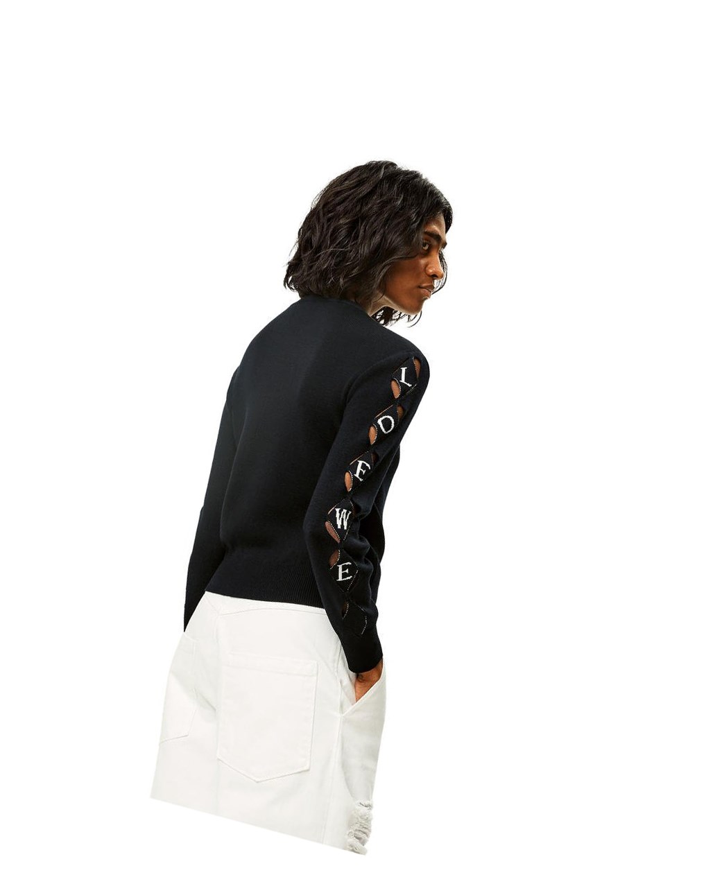 Loewe LOEWE cut-out sweater in wool Black | NP3186207