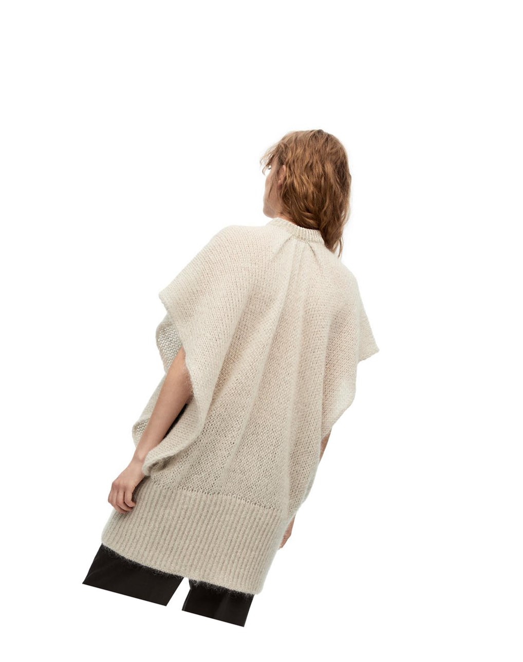 Loewe Oversize sweater in mohair Pearl Grey | YE9746158