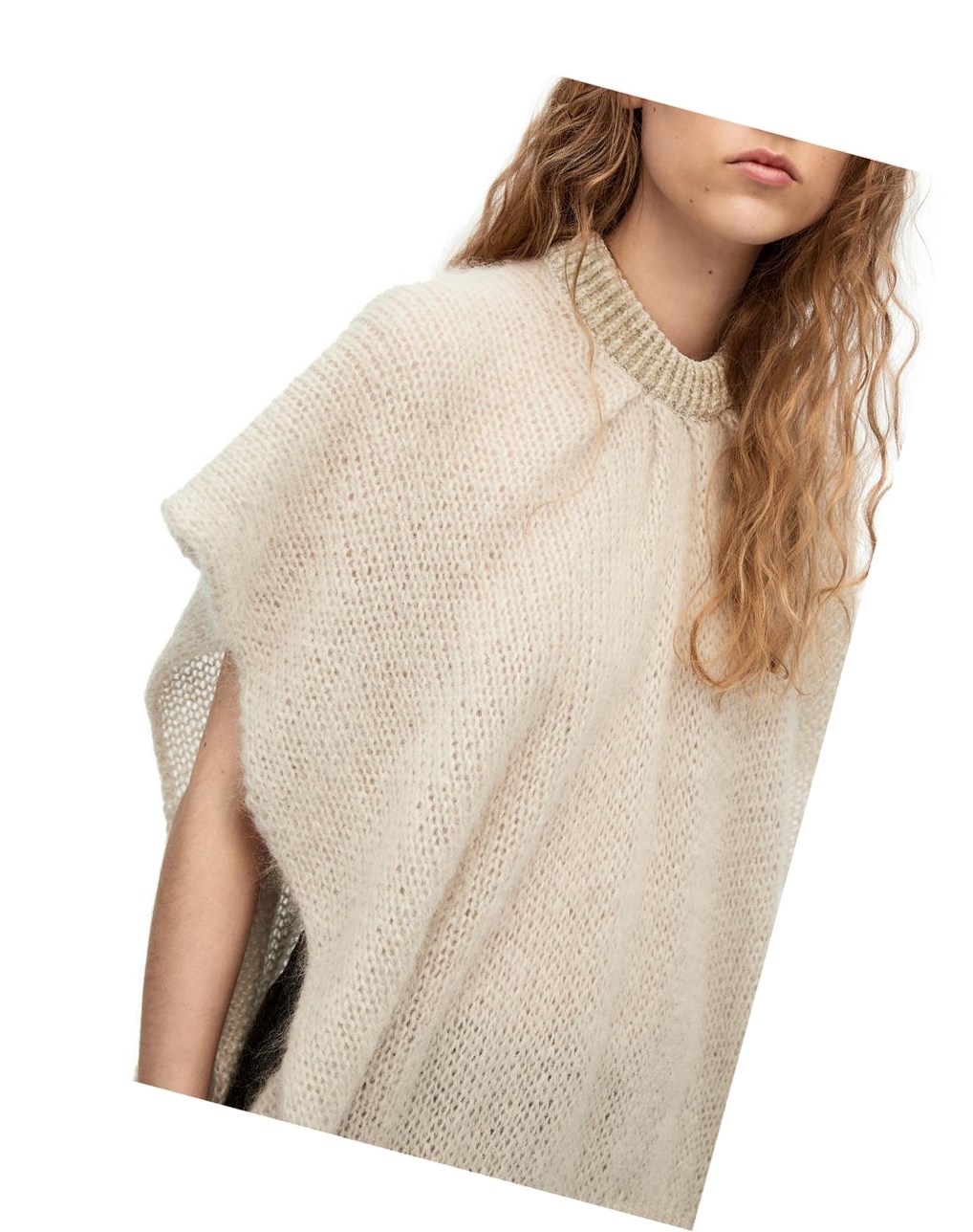 Loewe Oversize sweater in mohair Pearl Grey | YE9746158