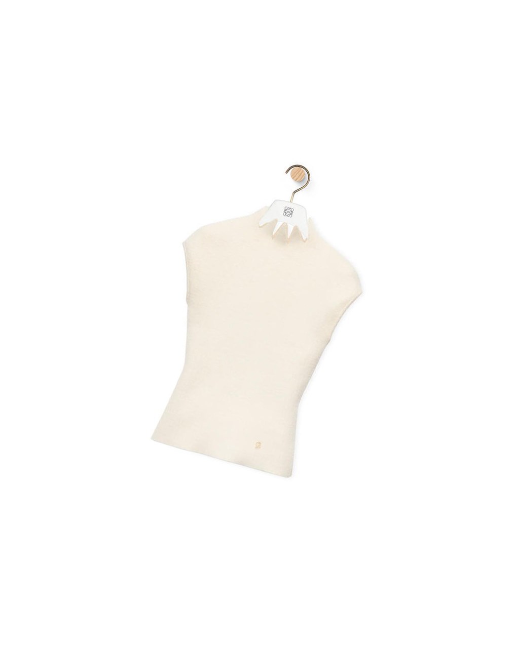 Loewe Pointy collar top in wool Soft White | OU7412860