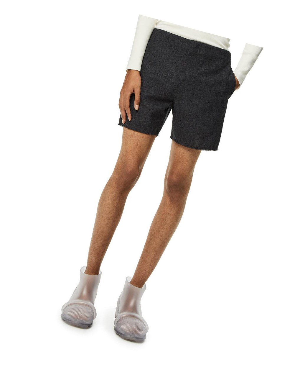 Loewe Shorts in wool Anthracite | KF0783192