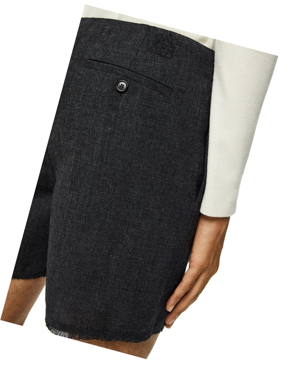 Loewe Shorts in wool Anthracite | KF0783192