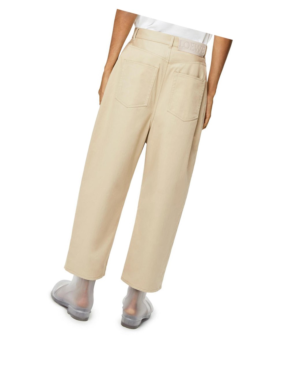 Loewe Single pleat trousers in cotton Stone Grey | OK7238546