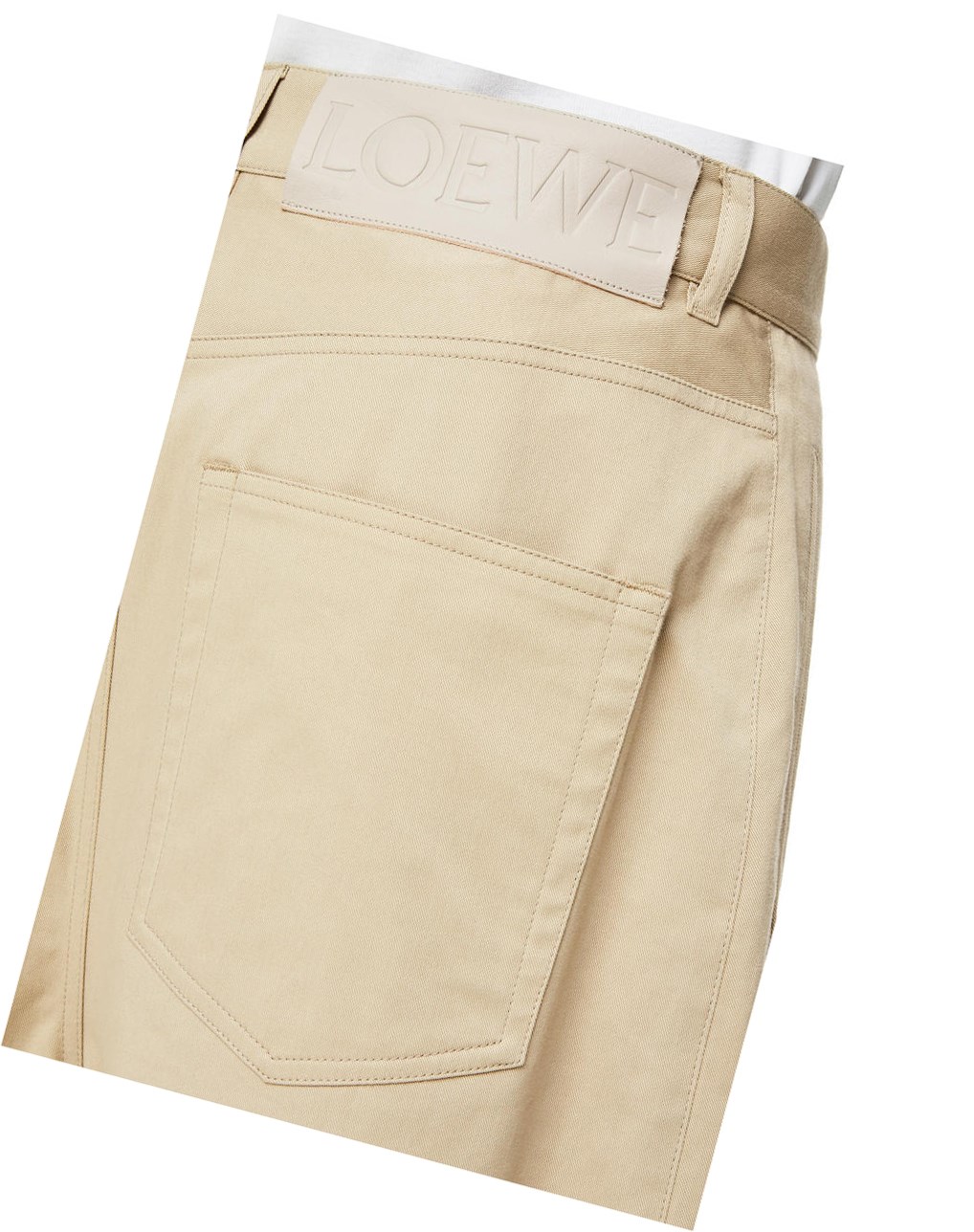 Loewe Single pleat trousers in cotton Stone Grey | OK7238546