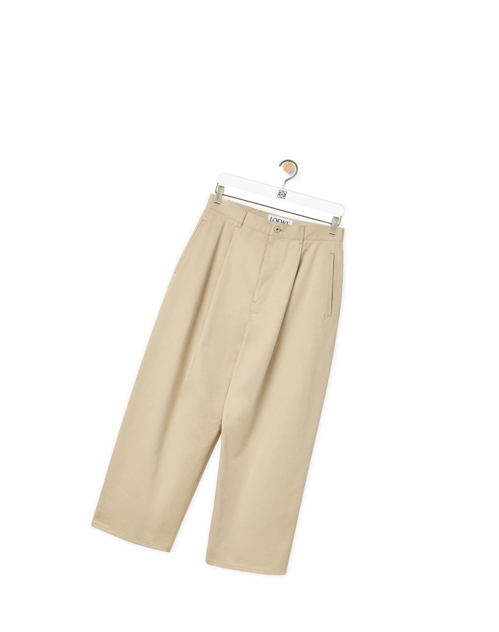 Loewe Single pleat trousers in cotton Stone Grey | OK7238546