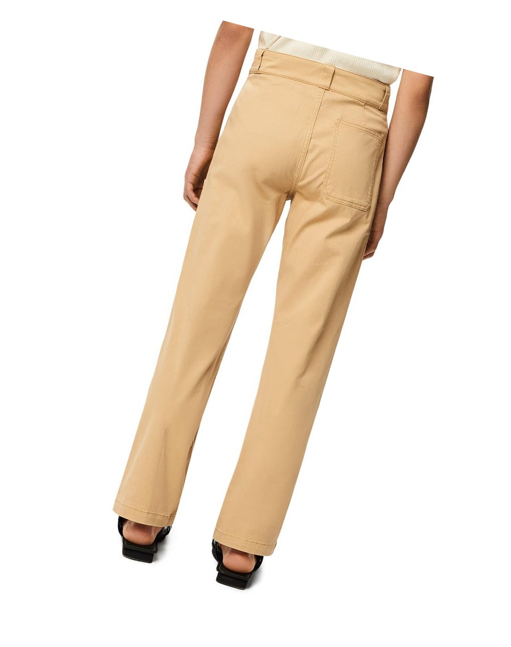 Loewe Straight leg trousers in cotton Kraft Beige | GF3148672