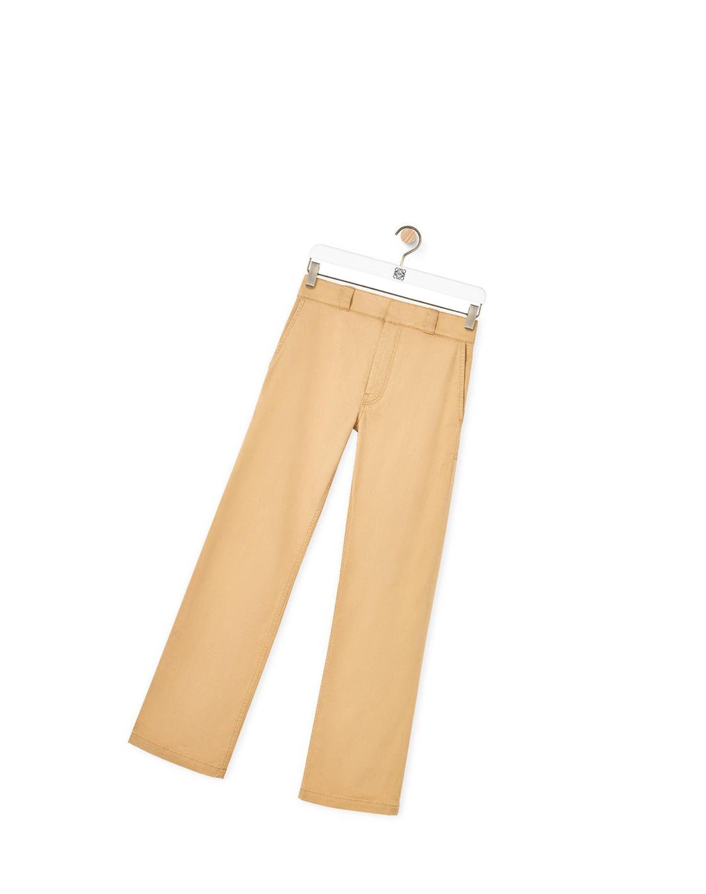 Loewe Straight leg trousers in cotton Kraft Beige | GF3148672