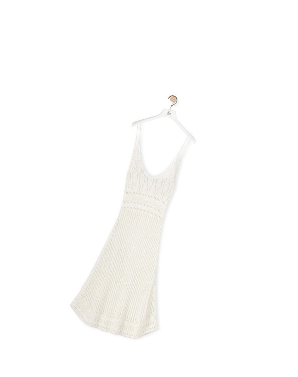 Loewe Strappy dress in viscose Off-white | LK0819367