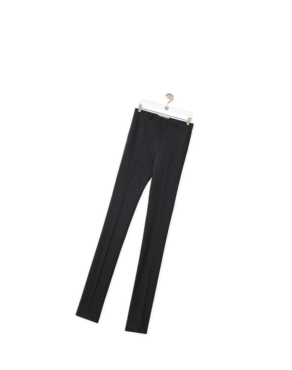 Loewe Tailored skinny trousers in wool Charcoal | AZ0671345