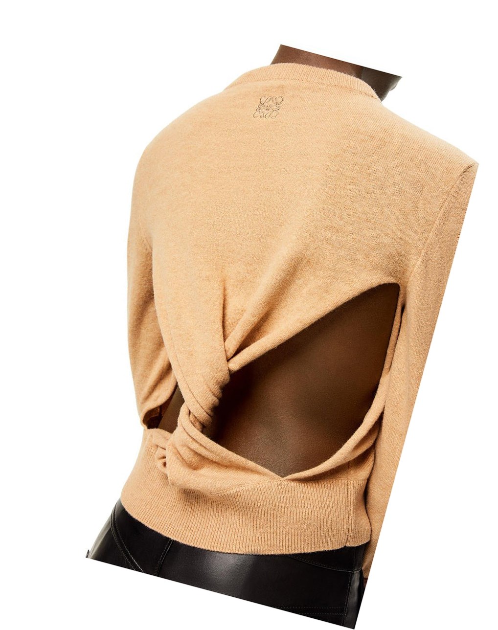 Loewe Twisted sweater in wool Camel | AK2567893