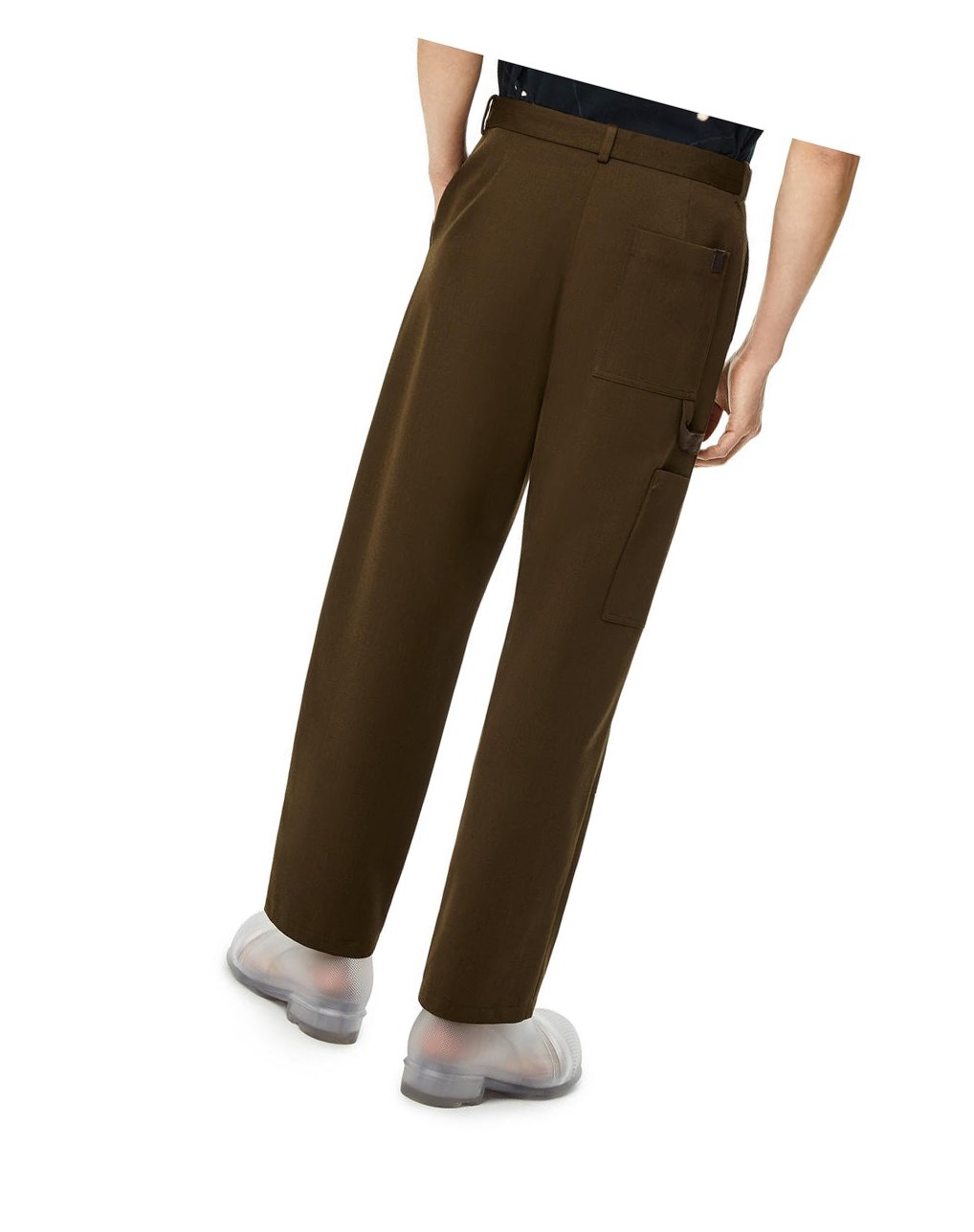 Loewe Workwear trousers in wool Dark Olive Green | ON6489723