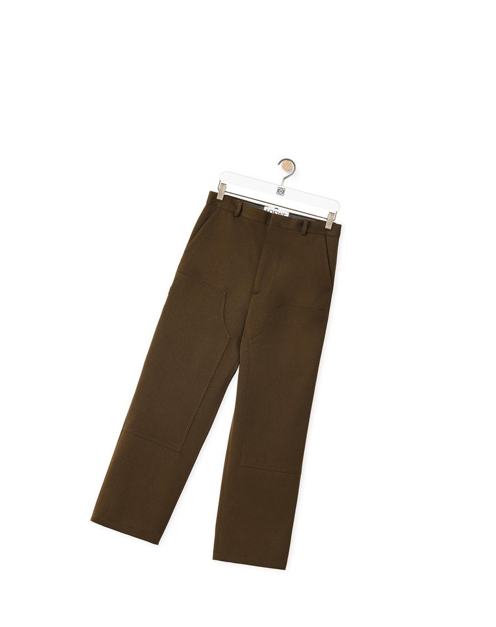 Loewe Workwear trousers in wool Dark Olive Green | ON6489723