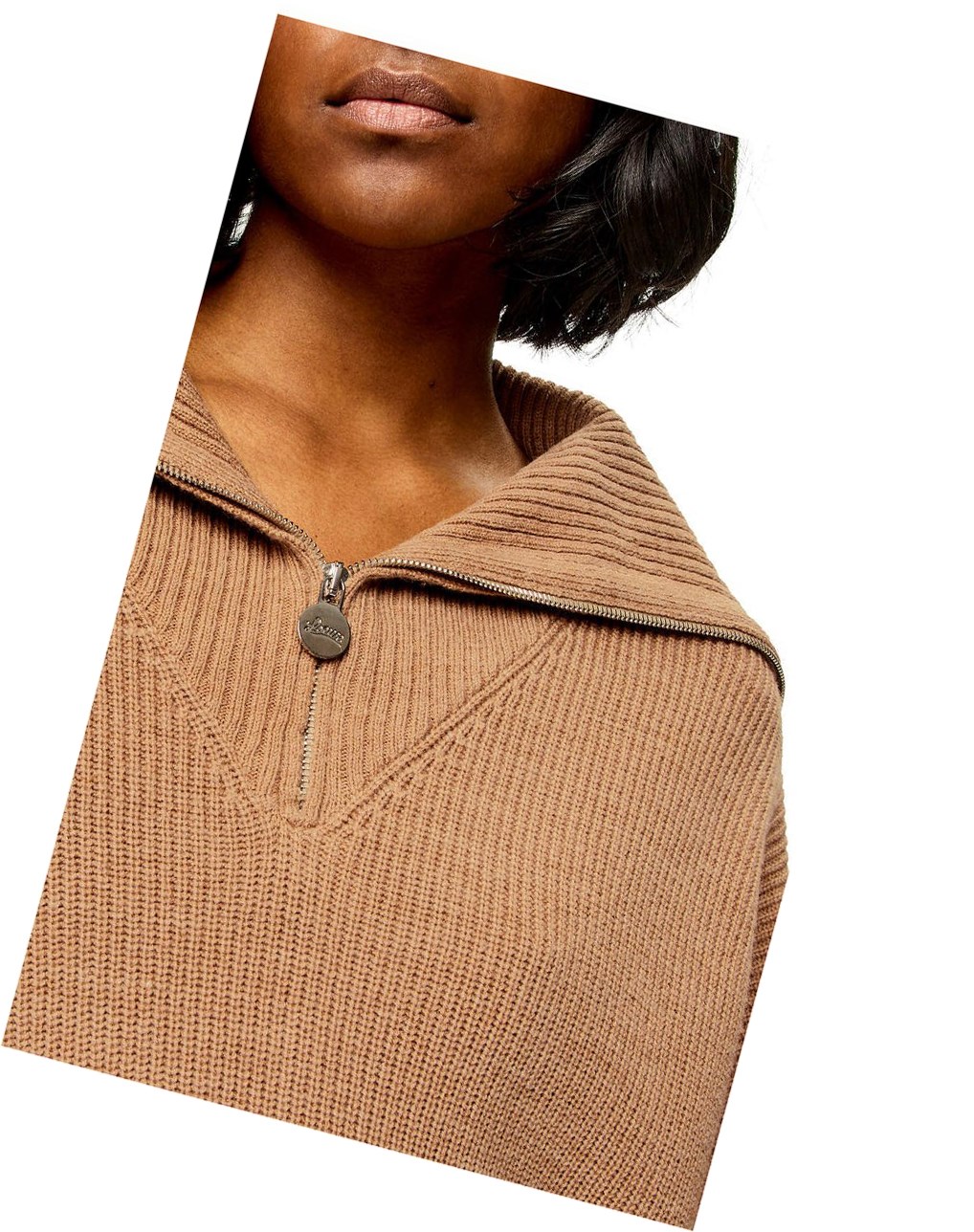 Loewe Zip-up sweater in wool Beige | ZA4532168